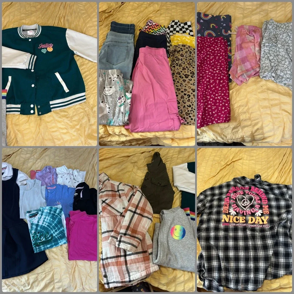 Justice Wonder Nation Girls 26 Pc Clothing Lot Sz 14/16 18/20 Jackets Pants Tops